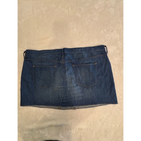 Gap 1969 Womens Denim Mini Skirt Blue Raw Hem Size 35r NEW - Picture 5 of 6